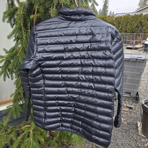 COLUMBIA Mens Black Lightweight Cold Weather Duck Feather Down Jacket Size XL C2 - Picture 4 of 7
